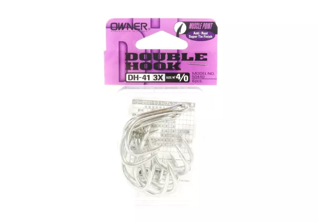 Owner DH-41 3X Double Hook Heavy Duty Size 4/0 (0960)