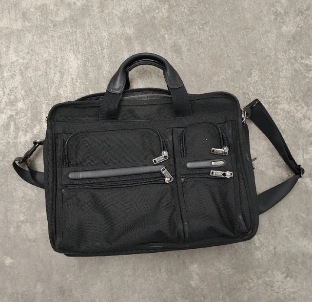 TUMI 'Alpha 2' Black Nylon Expandable Organizer Laptop Briefcase - 26141DH