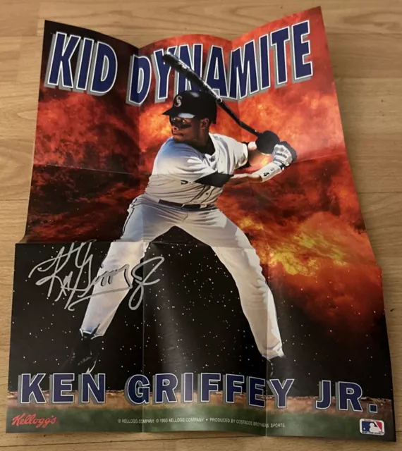 1993 Kellogg’s Cereal Costacos Ken Griffey Jr Kid Dynamite 13.5 X 9 Mini Poster
