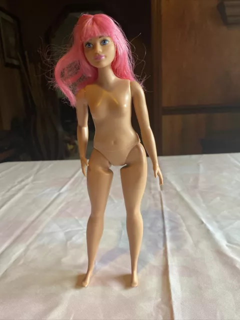 New Nude Barbie Fashionistas Curvy Doll Pink Hair Curvy Ebay My Xxx