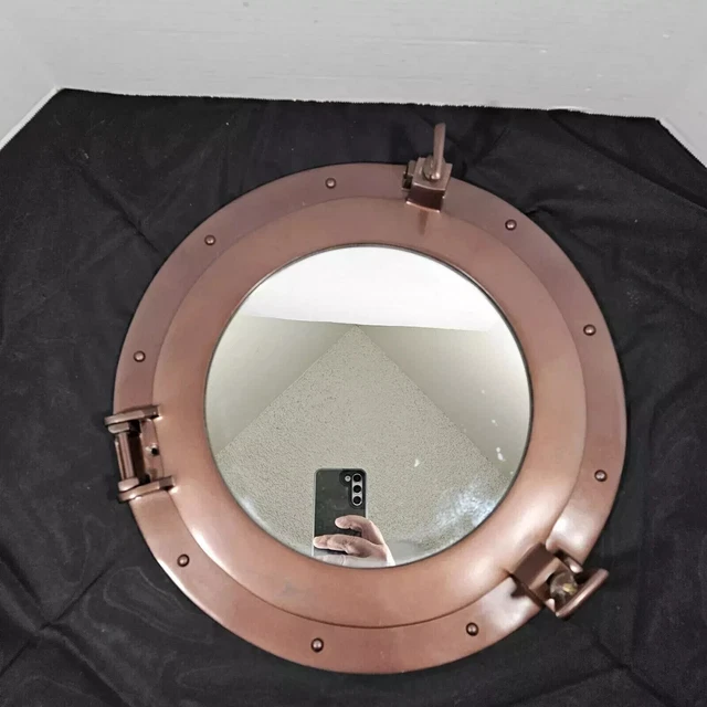 Décor de miroir mural rond nautique de bateau de hublot en aluminium de
