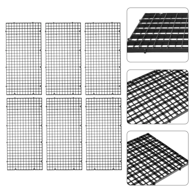 6 Pcs Grid Plastic Trays Aquarium Net Divider Holder Filter