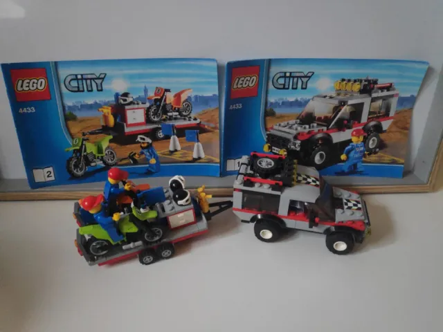 Lego City 4433 Le transporteur de Moto Tout Terrain Course MX avec notices