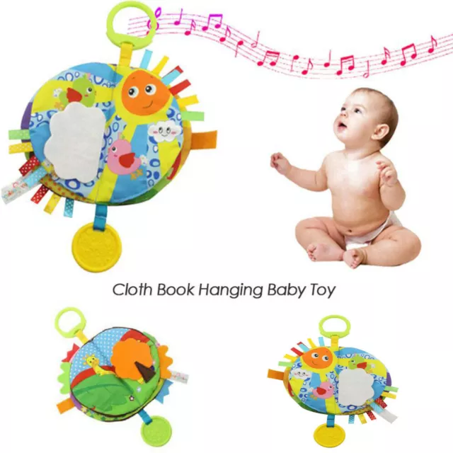 Soft Baby Cloth Book Early Educational Newborn Crib Toys for 0-36 Months Infants