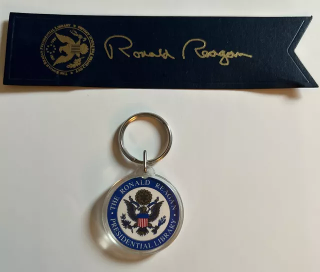 Ronald Reagan Bookmark and Reagan Country Keychain: Presidential Library