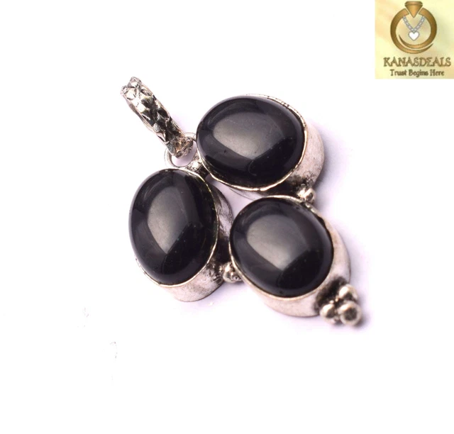 Black Onyx Plated Pendant Iconic Jewellery 8 GM Value-Priced @1.99-71362