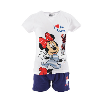 Completo Short + T-Shirt M.c. Minnie Disney Bambina Sun City 3/8 Anni - Ev1243B
