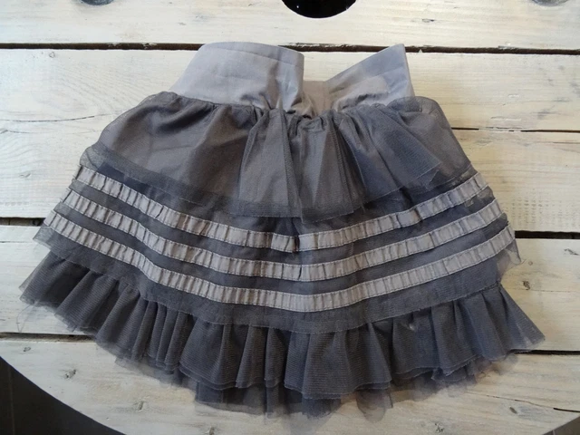 Jupe Fille H&M Bleu Foncé à Volants En Tulle - Taille 4-6 Ans, Ceinture élastique, Occasion Parfait état