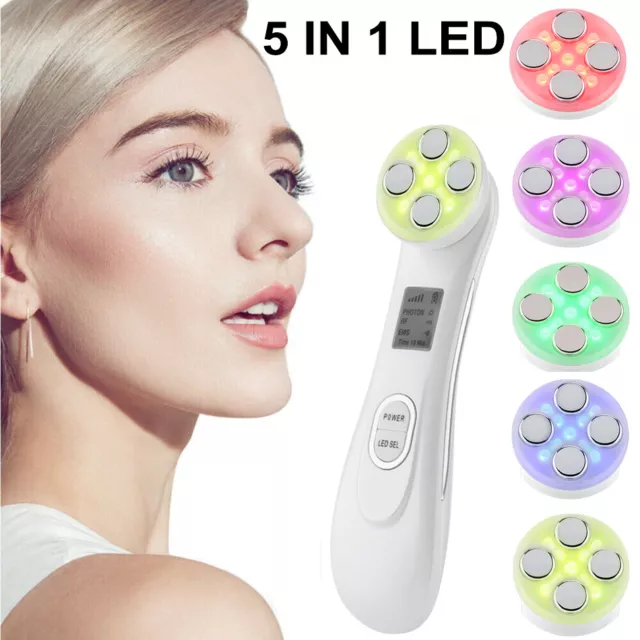 5 in 1 Radio Frequency Facial RF LED Photon Wrinkle Removal Anti Aging Machine