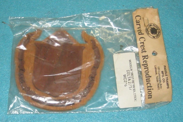 Delta Zeta Fraternity Wooden Carved Crest