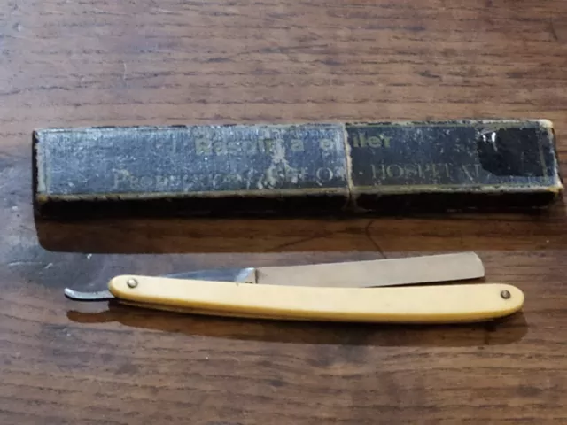 Rasoir à effiler LE GRELOT Thiers France Coupe Choux straight razor Ancien