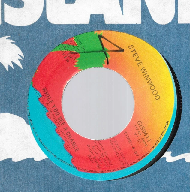 STEVE WINWOOD (3 45s) WHILE YOU SEE A CHANCE, STILL IN THE GAME, ARC OF A DIVER 14.99 PicClick