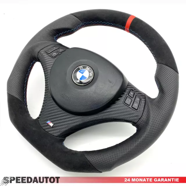 TUNING FLATTENED BMW M-Power Alcantara steering wheel 84 E87 E88 E90 E91  E92 airbag £328.49 - PicClick UK