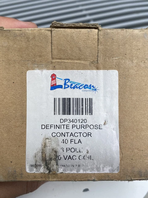 NSOP Beacon DP340120 Definite Purpose Contactor 40 FLA 3 Pole 120 Vac Coil(b64)