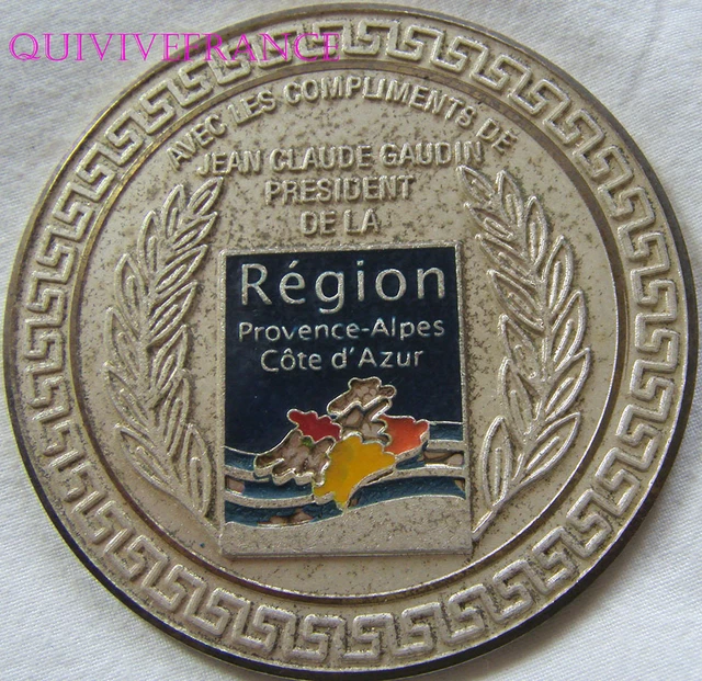 MÉDAILLE - REGION Provence Alpes Cote-D'azur - Michel Vauzelle EUR 9,00