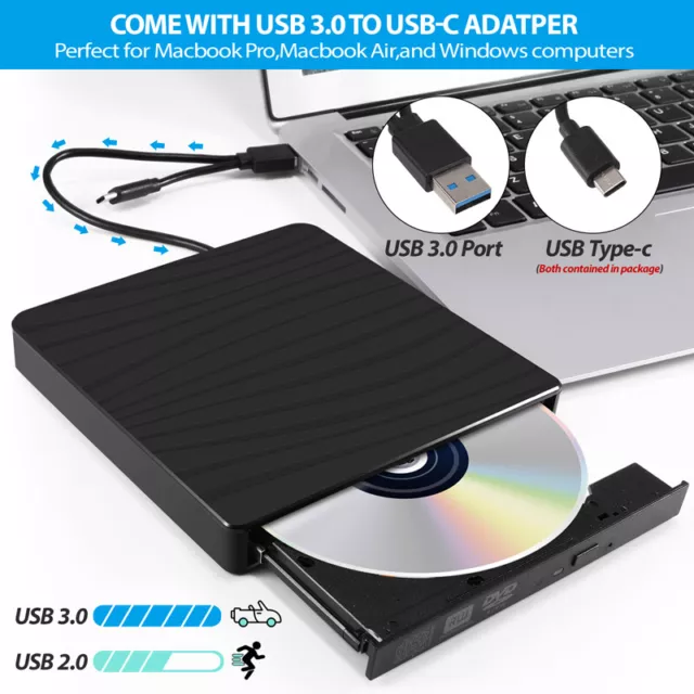 Reproductor Reproductor Reproductor Reproductor DVD/CD±RW USB 3.0 Tipo-C DVD/CD±RW Grabador Unidad Grabadora