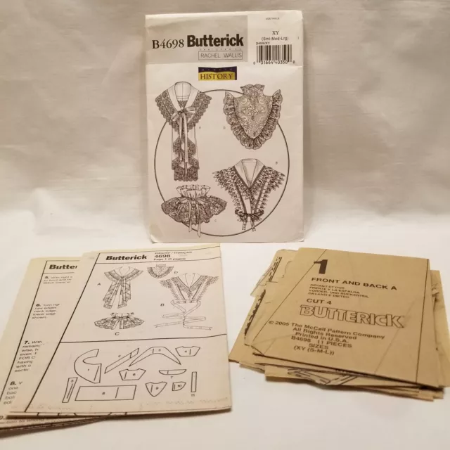 Butterick Making History B4698 Sewing Pattern Collars Victorian Edwardian Lace 3