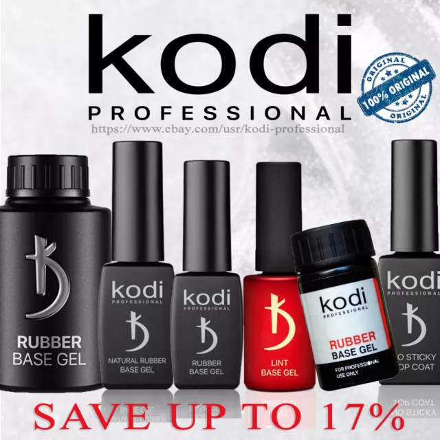 Kodi Rubber Base Coat, Matte Top 8, 12 ,14, 30 ml. Nail Fresher, Gel, No Sticky