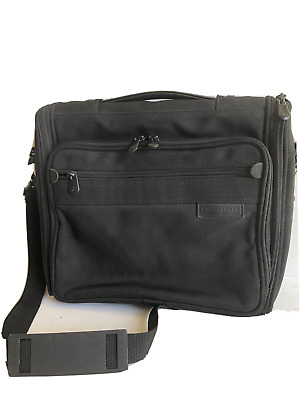 Briggs & Riley Laptop Ballistic Nylon Luxury Laptop Bag, Travelware Black