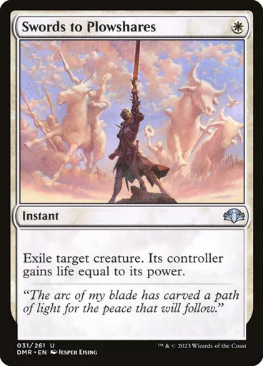 Swords to Plowshares  Dominaria Remastered NM MTG