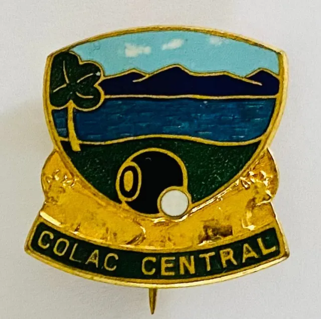 Colac Central Bowling Club Badge Pin Rare Vintage (L2)