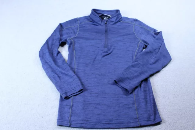 Kuhl Sweater Boys Small 7-8 Blue 1/4 Zip Thumbholes Lightweight Hiking Outdoors