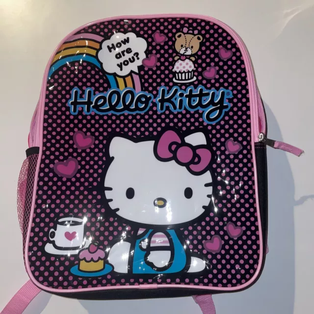 Hello Kitty Tea Party and Friends Girls School Backpack 15"x12"x 5"