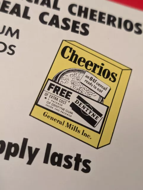 VTG Cheerios Promotional Letter RARE 1950s Retro Dentyne Gum Grocery Ephemera AD 3