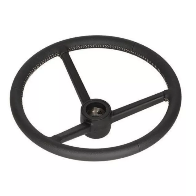 Black Leather Wrapped Steering Wheel Fits John Deere Tractors AL173828 RE282643