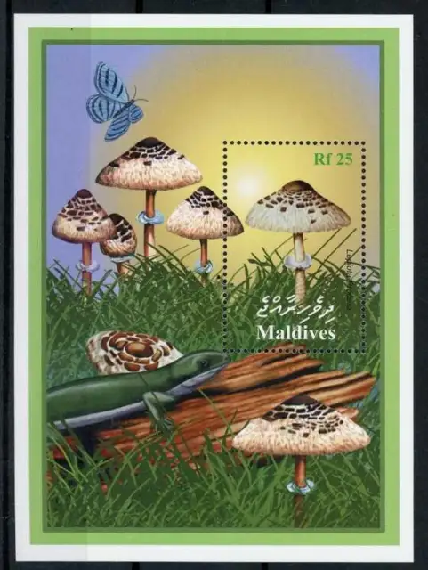 Malediven Block 482 postfrisch Pilze #JR704