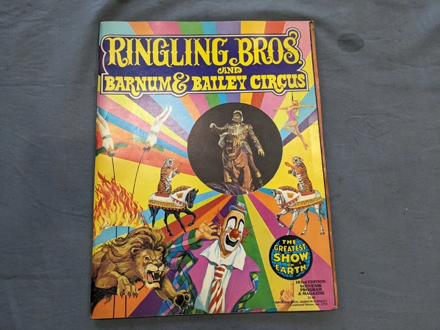 Tasse Souvenir Vintage Cirque Ringling Bros Barnum & Bailey – Tigre Blanc, Plastique Lourd, état Brut