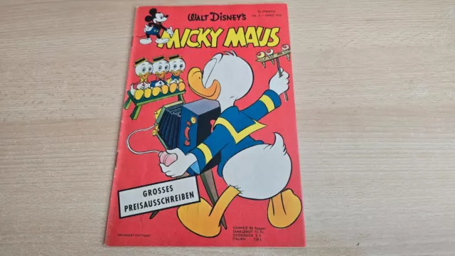 Micky Maus Heft  3/1955.  Sehr Gut Erhaltenes Original-Exemplar Im  Zustand 1