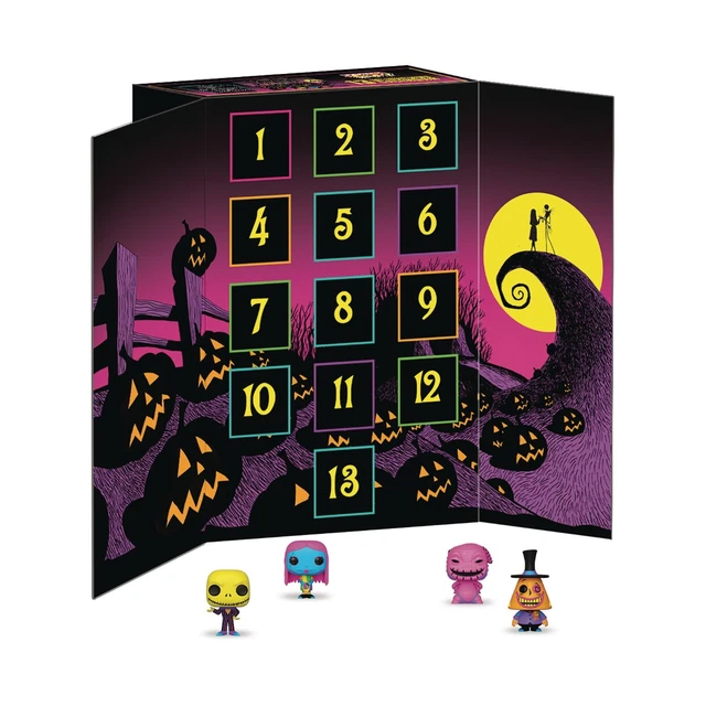 NIGHTMARE BEFORE CHRISTMAS FUNKO ADVENT CALENDAR 2022 13 DAYs BLACKLITE