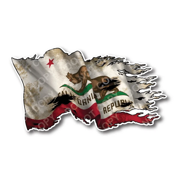 3x California State Flag Decal Sticker Car Truck Window Vehicle Bumper Graphic