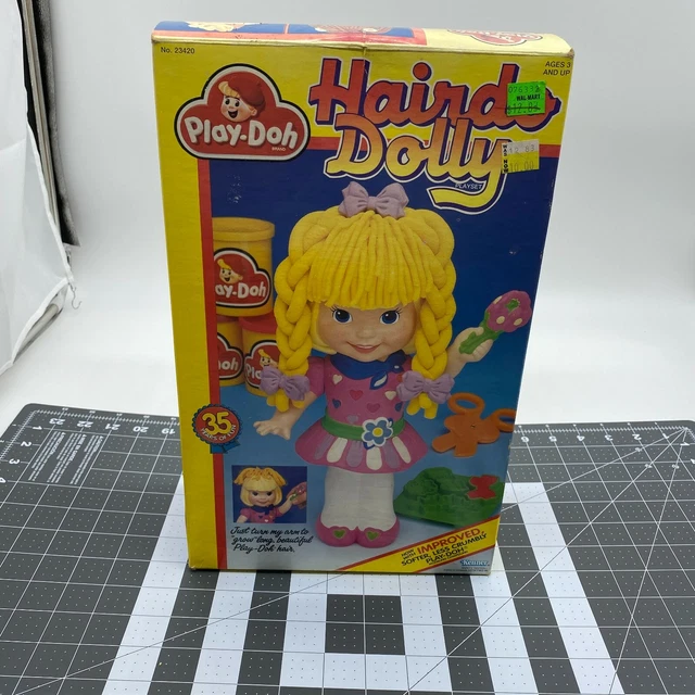 VINTAGE PLAYDOH HAIRDO DOLLY Make Her Hair Grow COMPLETE Box