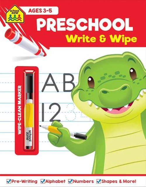 School Zone Write and Wipe: Preschool by Hinkler Pty Ltd Paperback Book