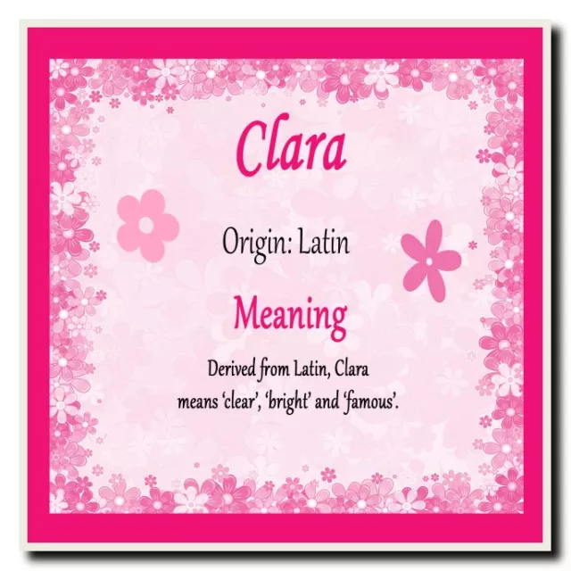 Montaña rusa con significado de nombre personalizado Clara