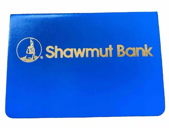 Vintage Shawmut Bank Of Boston Savings Book Indian Head Logo