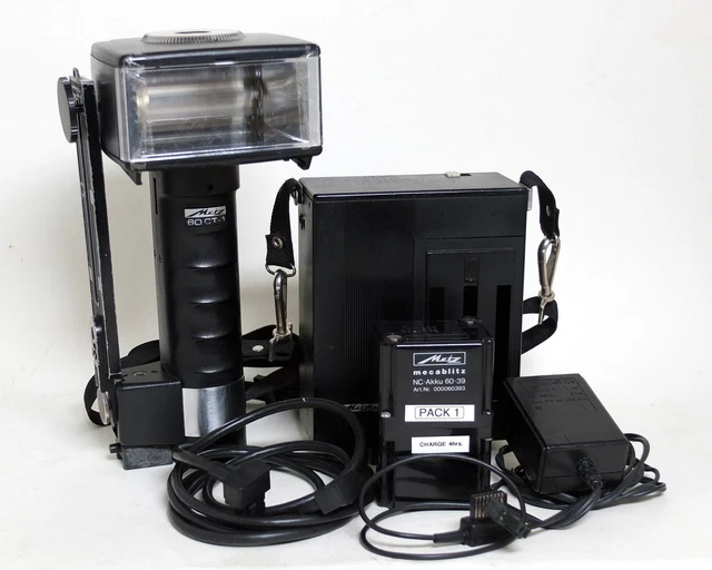 Metz 60 CT1 60CT 1 Electronic Handle Mount Flash Sync NC Akku Battery 60-39