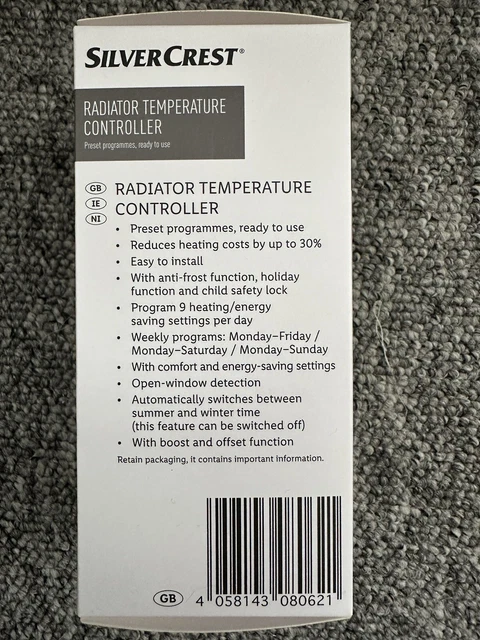 SILVERCREST RADIATOR TEMPERATURE controller Digital TRV £13.95 ...