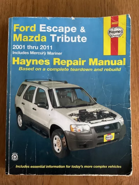 Ford Escape & Mazda Tribute 2001 thru 2011~Haynes Repair Manual~Mercury Mariner