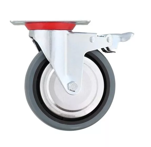 Roulette de Guidage Pivotant avec Frein Transpor 80 KG Pro Rouleau (80 KG)