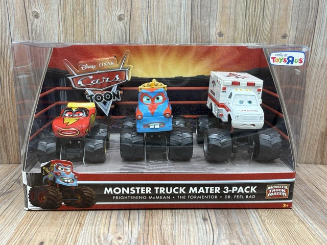 DISNEY PIXAR CARS TOON Monster Truck Mater 3-Pack - RARE SET