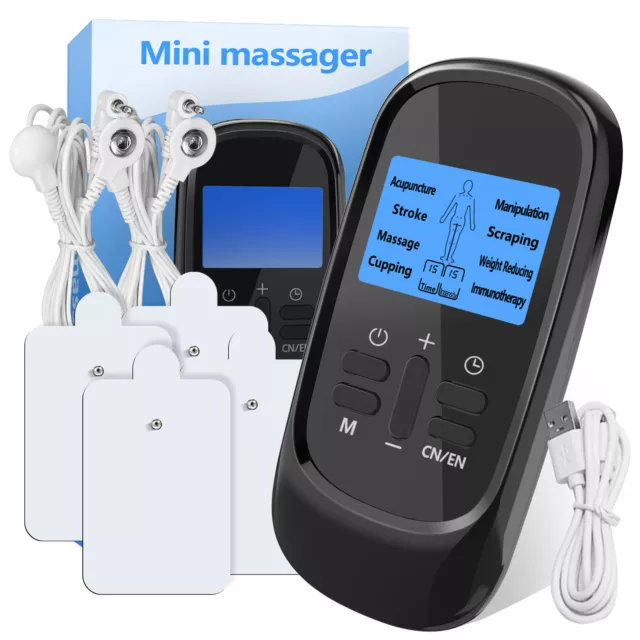 Dual Output Tens Machine Full Body For Pain Relief Unit Digital Massager Device