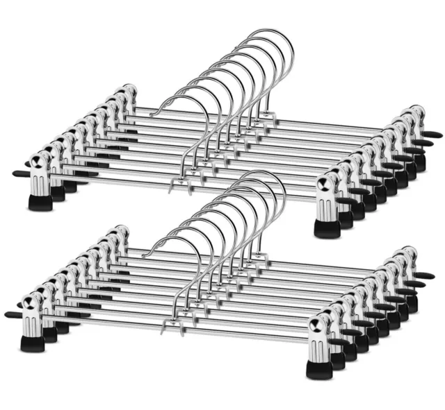 Neu Hosenbügel Metall Platzsparend Rockbügel Kleiderbügel Hosenspanner Clipbügel