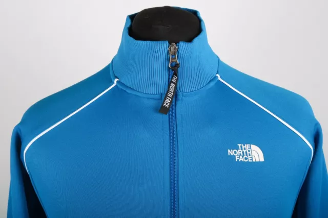 Vgc The North Face Fermeture Éclair Bleu Veste Filles L Manteau Rétro 2