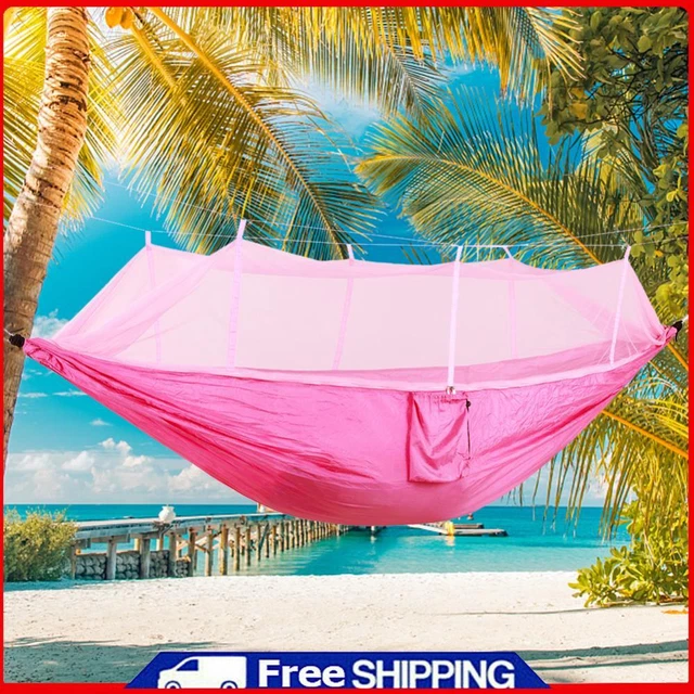 1-2 Person Camping Hammock Breathable Hammock Canopy Quick-Drying Hiking Camping