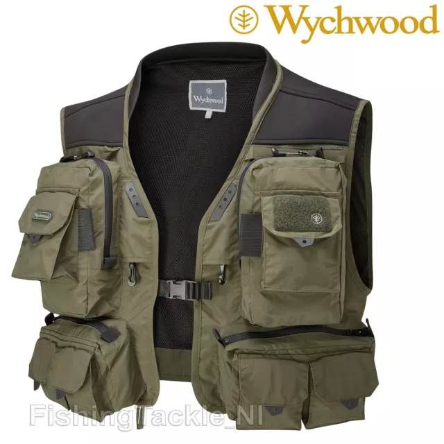 Wychwood Gorge Fly Vest Fishing All Weather Angling Multi Pocket Vest