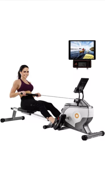 BTM 8 Level Magnetic Resistance Rowing Machine Folding Rower LCD Cardio Exercise