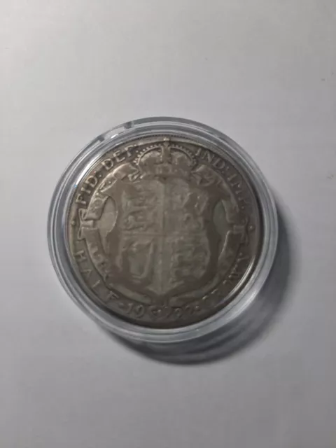 1922 George  V Silver Half Crown Coin